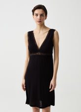 Ovs Viscose Nightdress With Lace
